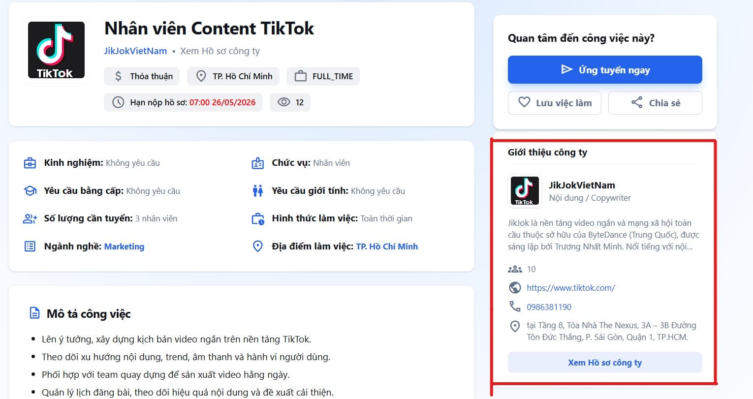 Việc Làm Miền Tây